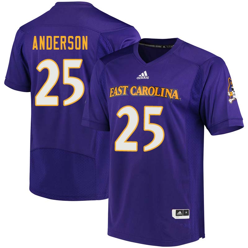 Men #25 Devin Anderson East Carolina Pirates College Football Jerseys Sale-Purple - Click Image to Close